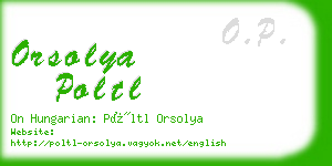 orsolya poltl business card